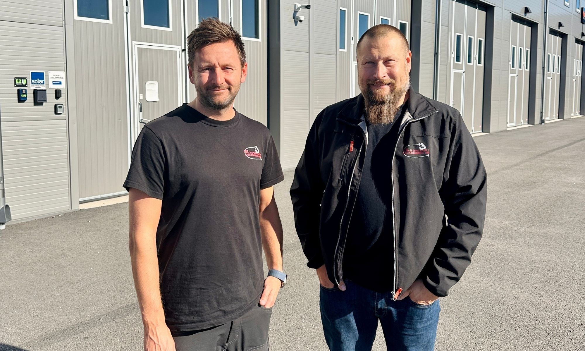 Två män som är ägare av Elmontage i Falkenberg