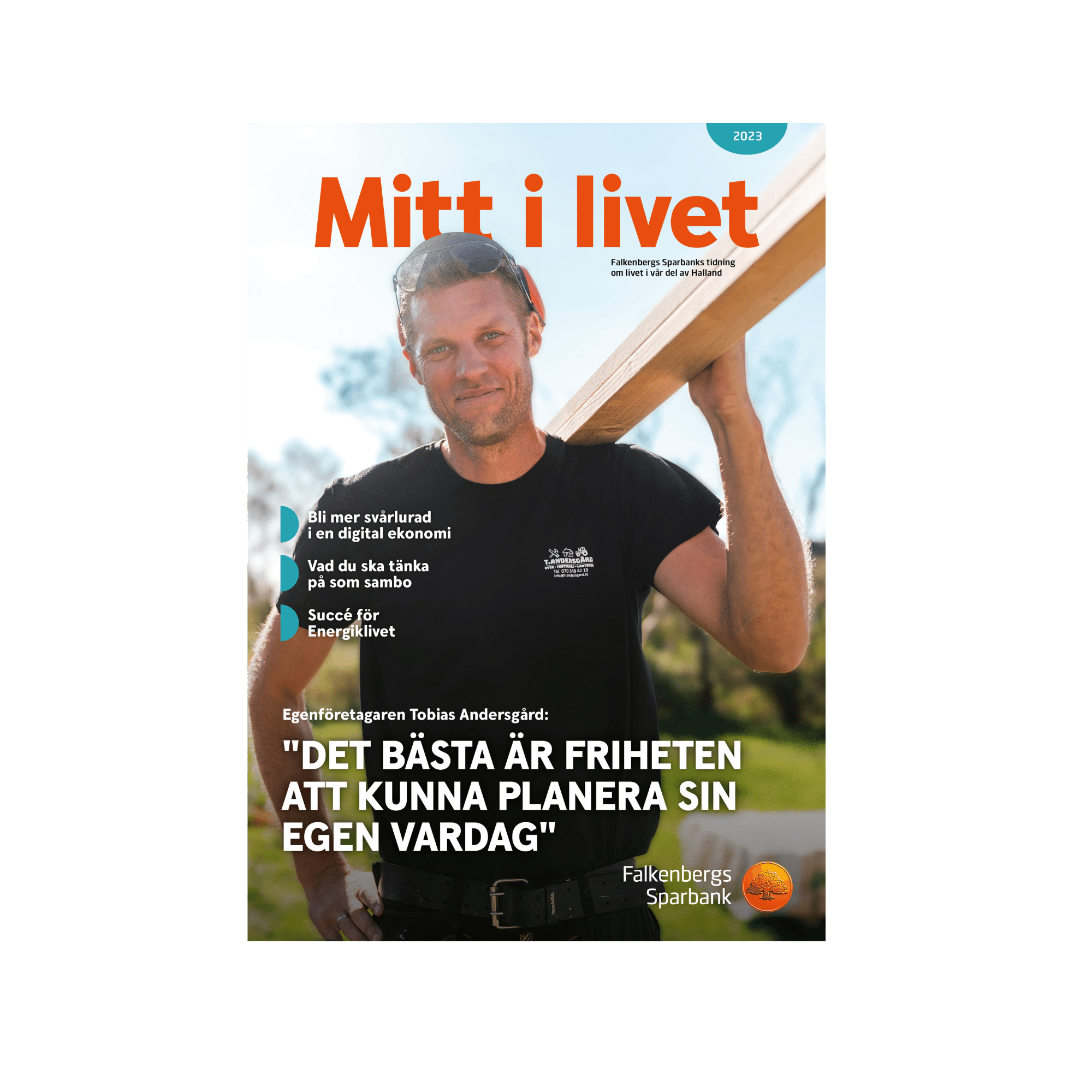 Front cover of the new issue for the magazine: Mitt i livet